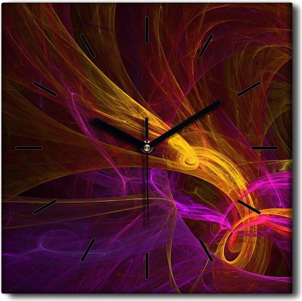 Coloray Uhr auf Leinwand 30x30 cm Wand Uhr Dekoration Produktbild 