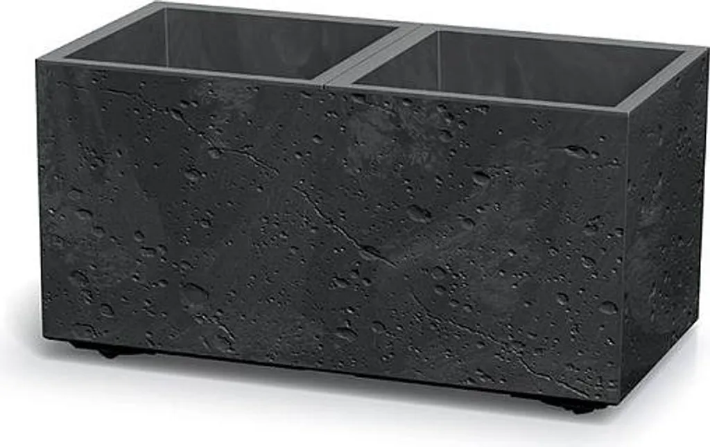 Jardinière Robuste Anti-UV Noire 58 cm SIERRA CASE Aspect Béton Mat