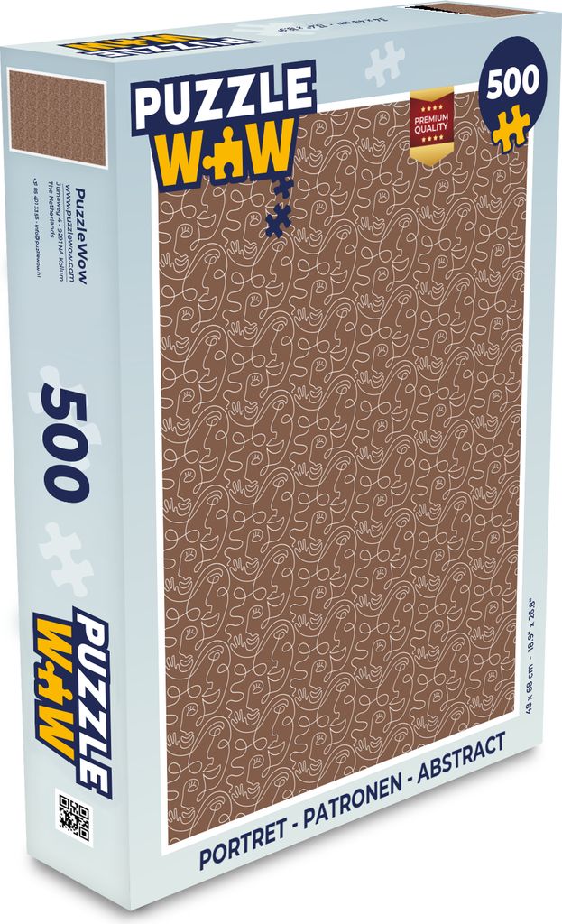 MuchoWow Puzzle 500 Teile Porträt - Muster - Abstrakt - Denken - Spiel - Toy