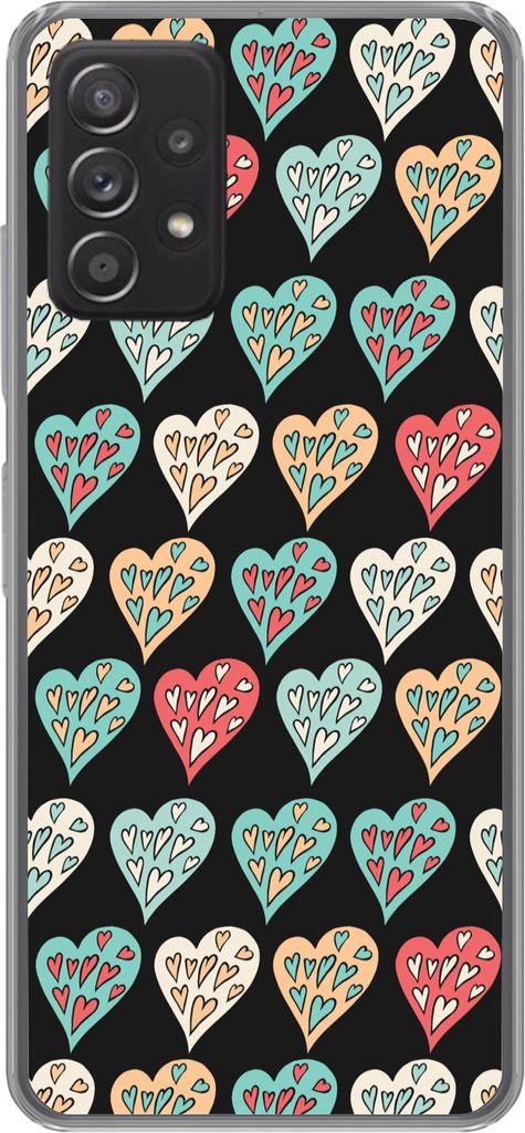 MuchoWow Handyhülle Schutzhülle Hülle für Telefoonhoesje Samsung Galaxy A53 5G Mädchen - Herz - Herzen - Muster - Mädchen - Kinder - Mädch...