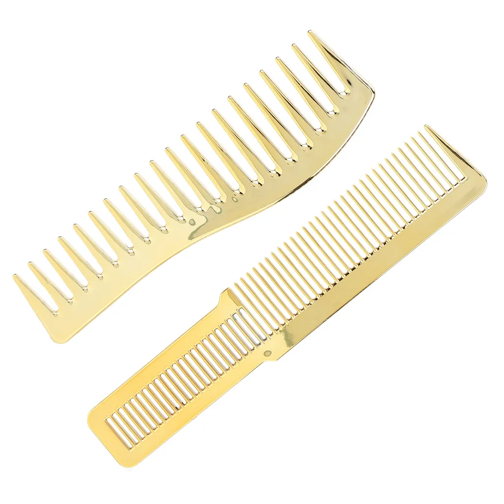 Pettine capelli oro professionale a denti larghi per styling e volume - 2