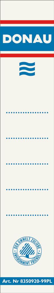 20 DONAU Ordneretiketten weiß für 5,0 cm Rückenbreite