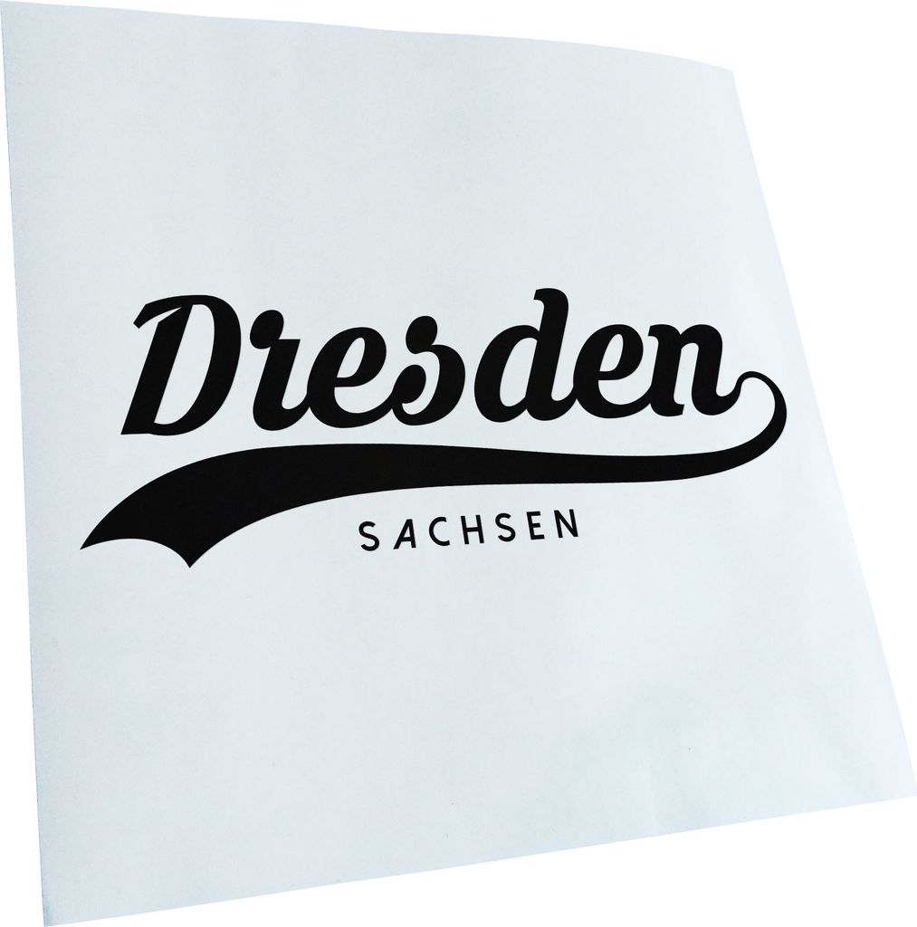 Kiwistar - Autoaufkleber - Dresden Sachsen - Schwarz - 30x11cm - Aufkleber für Auto, Laptop, Fahrrad, LKW, Motorrad mehrfarbig JDM Decal Racing