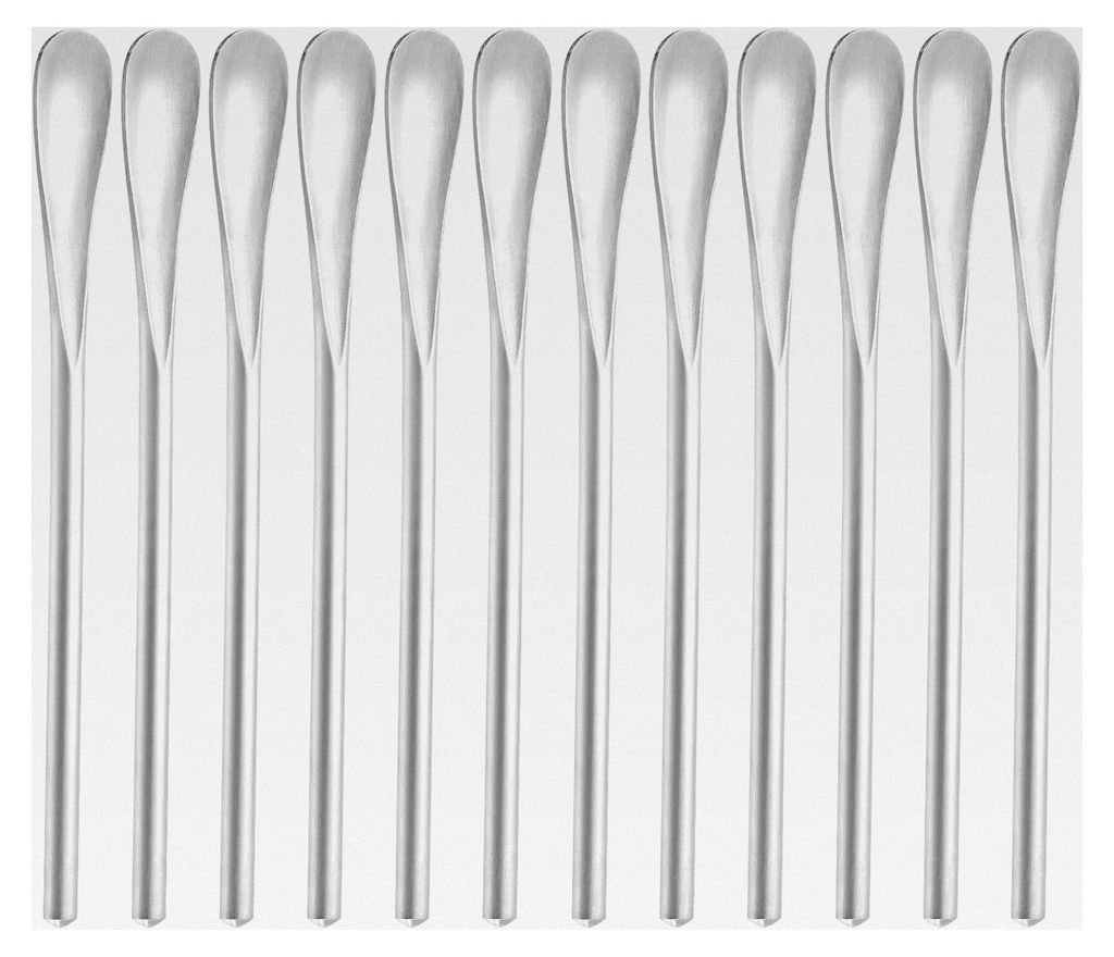 12 Stück 12,8 cm Silberne Edelstahl 304# Kaffee-Rührlöffel, Eistee, Rührstab