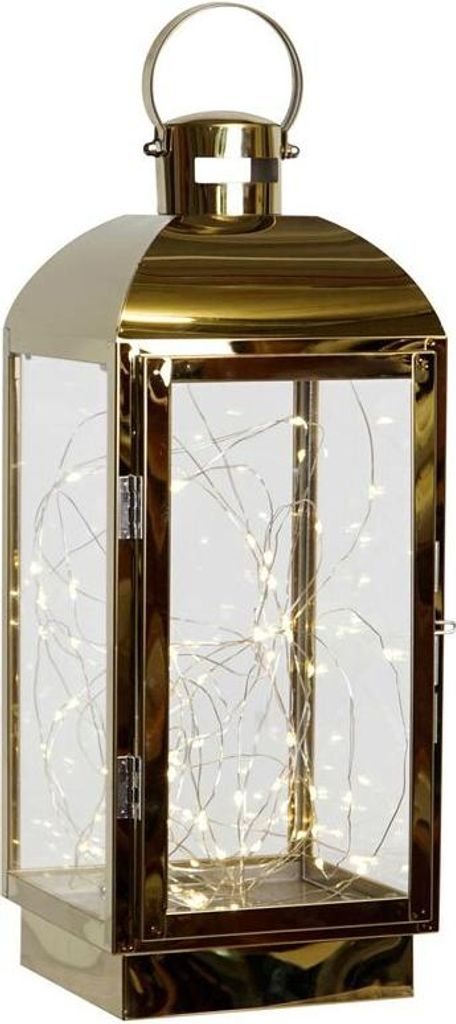 Laterne DKD Home Decor Golden Edelstahl 15 x 14 x 36 cm