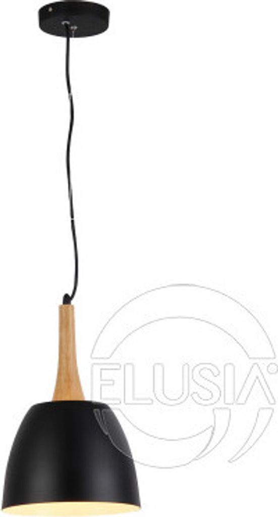Plafonnier Prato Moderne Métal, bois Noir Azzardo AZ1332 Image du produit 