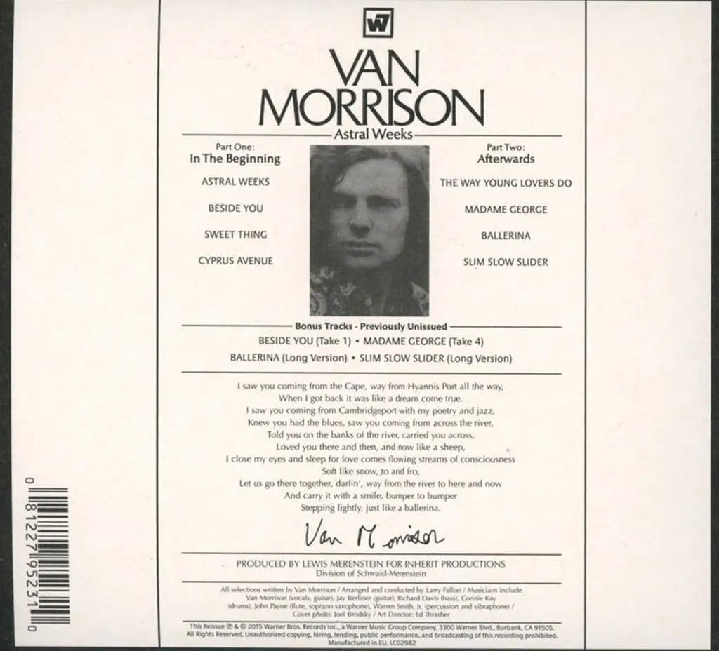 Vinyle Astral Weeks Van Morrison Expanded Edition sans compression audio - 2