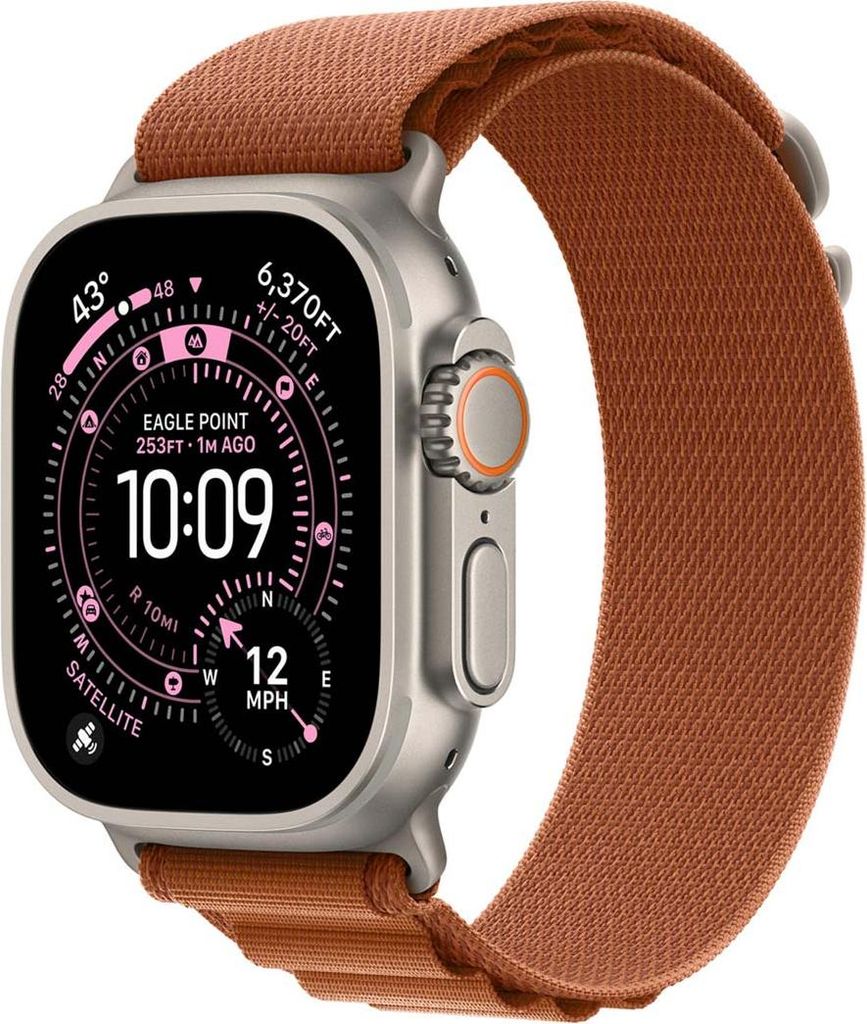 Apple MG9E4ZM/A Intelligentes tragbares Accessoire Band Braun Titan, Polyester, Elasthan