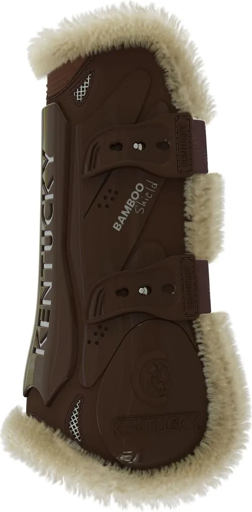 Guêtres Bamboo Kentucky Horsewear Élastiques Mouton Marron Taille M
