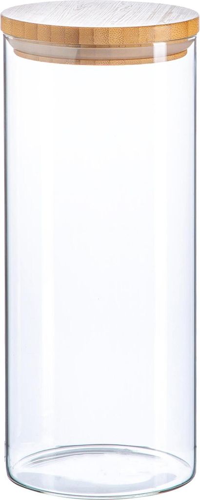 Argon Ta Vorratsdose aus Scandi-Glas mit Holzdeckel – 1,5 Liter