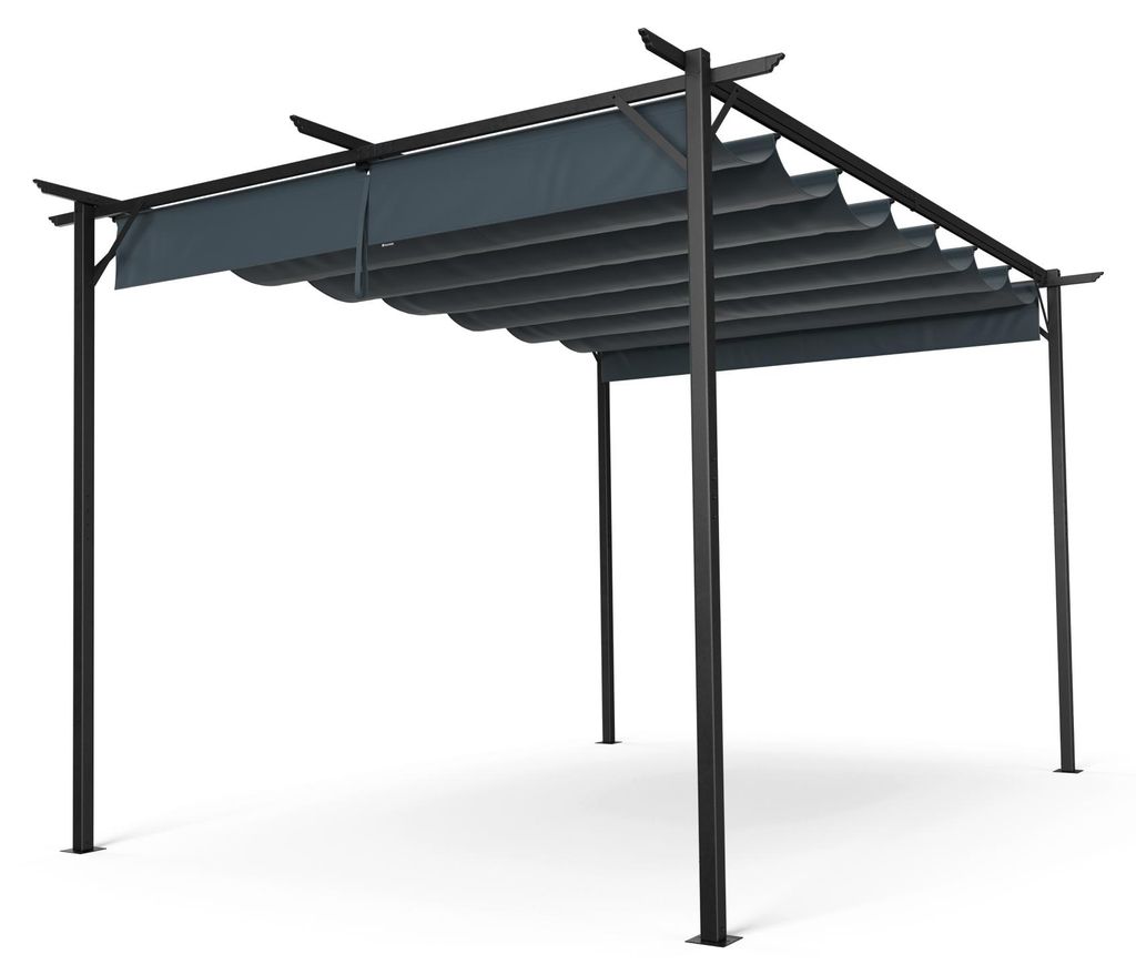 Blumfeldt Pergola 3x4 m, Wetterfestes Polyesterdach & Produktbild 