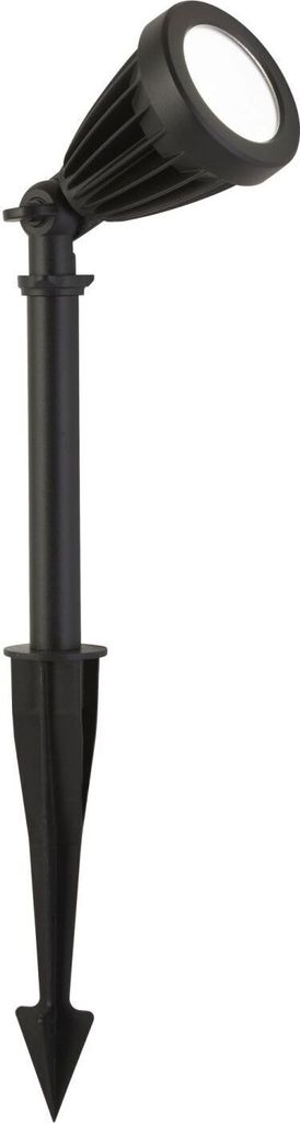 LED Außenstrahler Solar Aluminium Glas verstellbar B: 8 cm mit Erdspieß IP54 Schwarz warmweiß 3000 K 757 lm