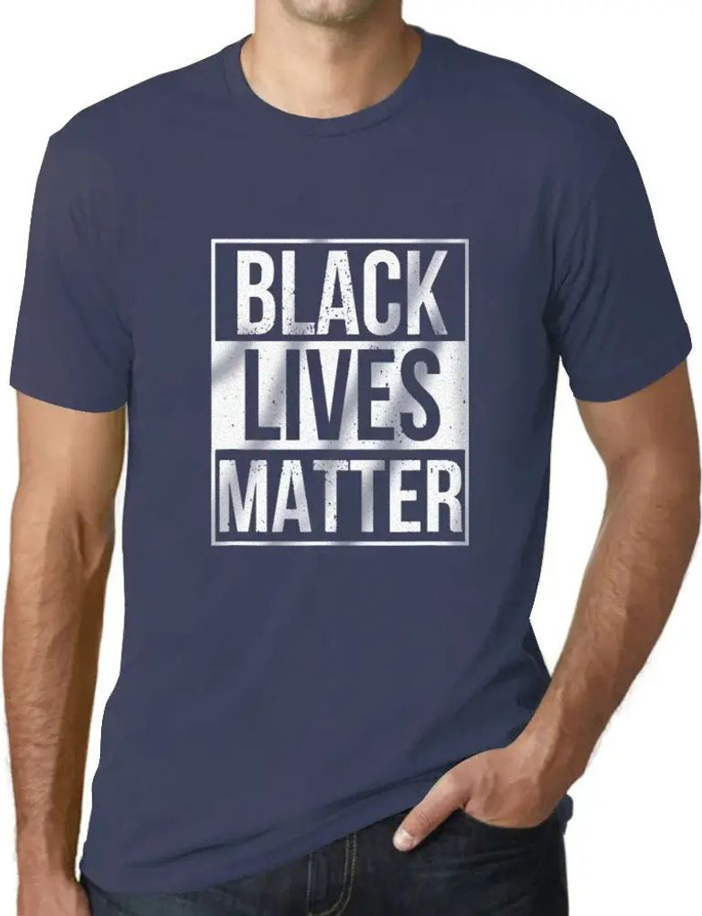 Herren Grafik T-Shirt Das Leben von Schwarzen zählt – Black Lives Matter – Öko-Verantwortlich Vintage Jahrgang Kurzarm Lustige Druck Geburtstag