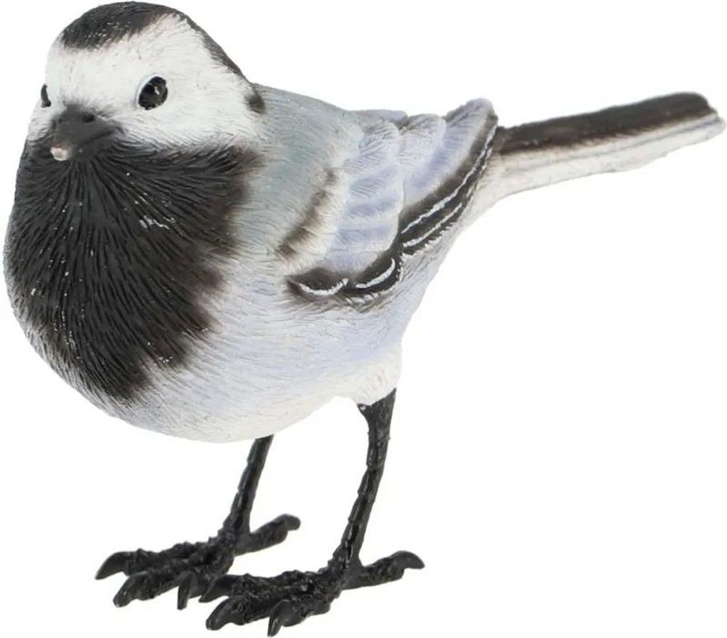 Deko-Vogel für den Außenbereich aus Polyresin Graue Bachstelze