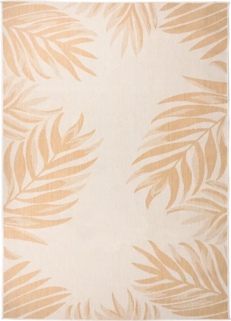 Tapis de balcon 120x170 cm déco feuilles pour salon de jardin extérieur