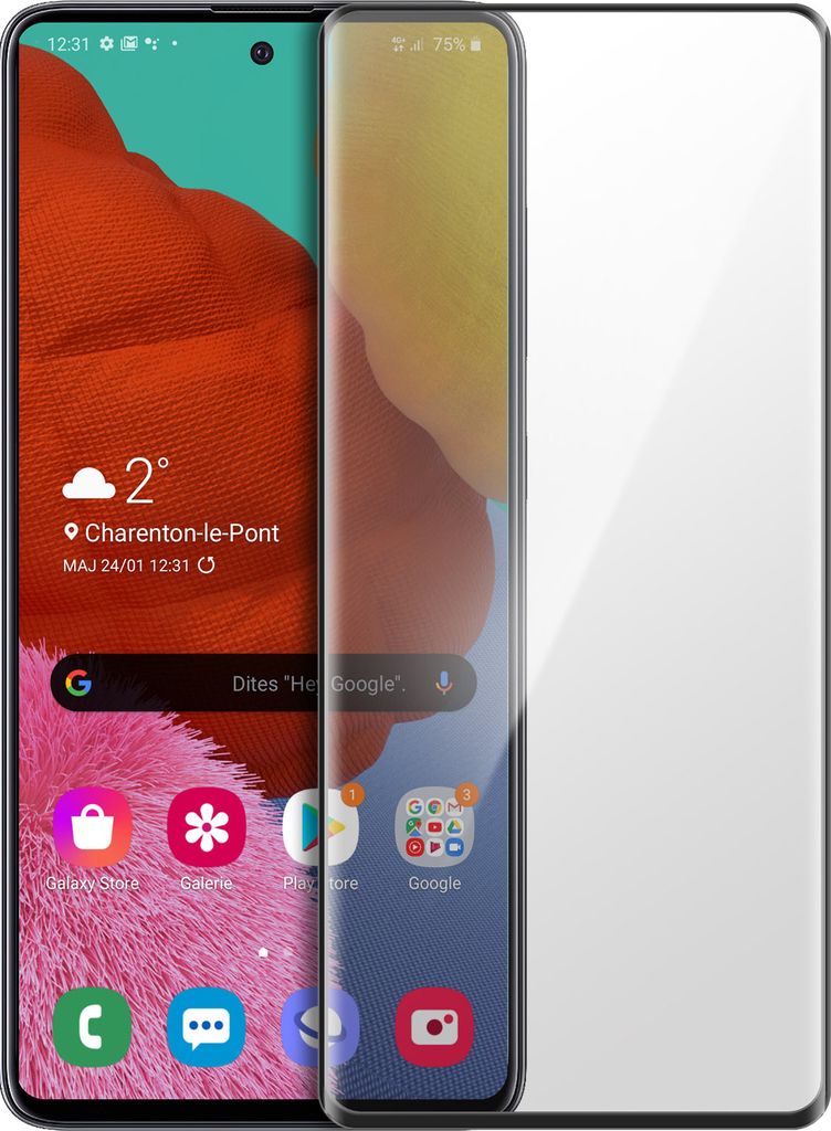 Avizar, Displayschutzfolie aus Glas für Samsung Galaxy A51, Produktbild 
