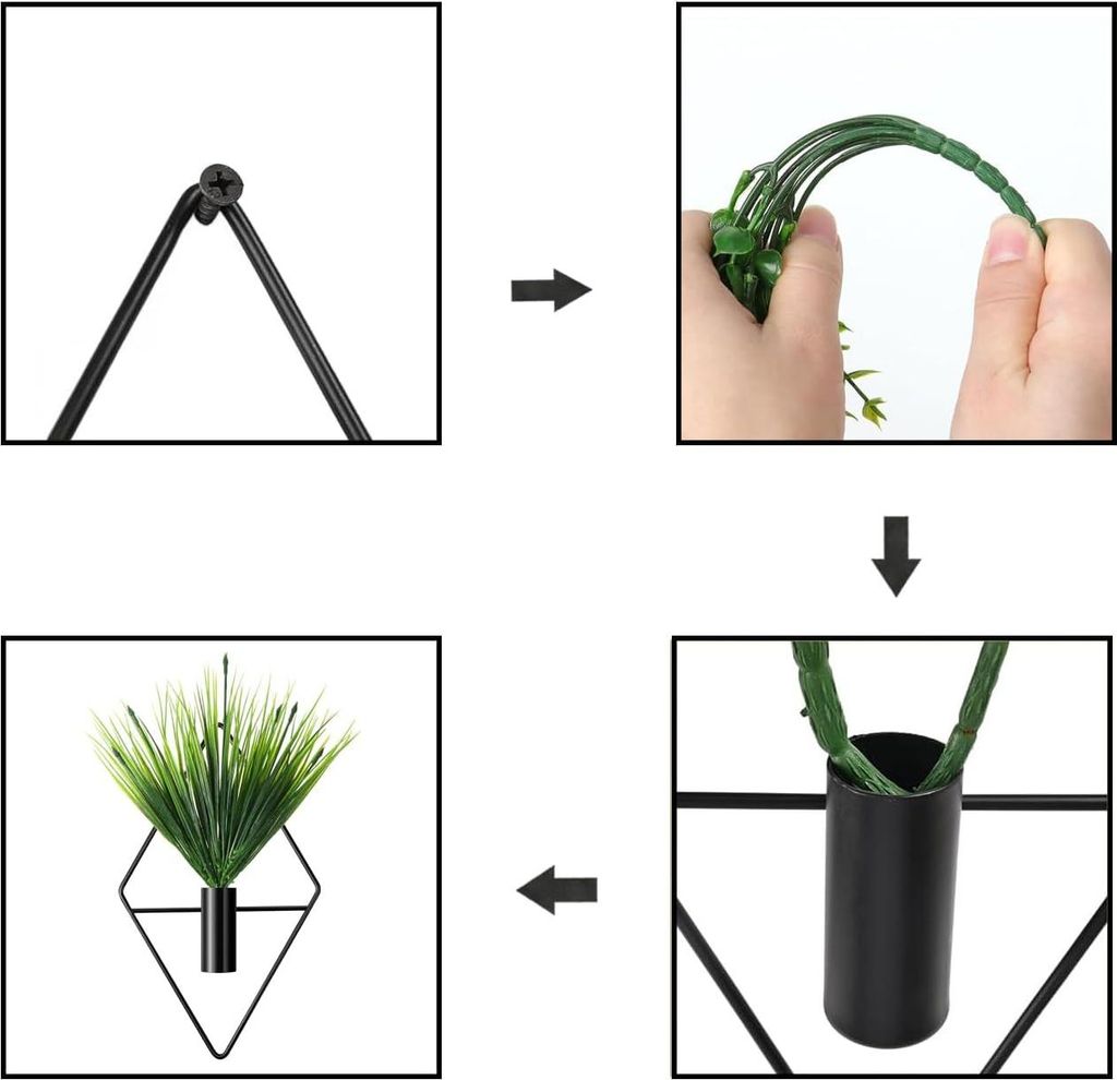 Wandvasen mit künstlichen Pflanzen, Hängevasen für böhmische Wohndekoration, zur Präsentation von künstlichen Pflanzen bei Feiern, in der Kü...