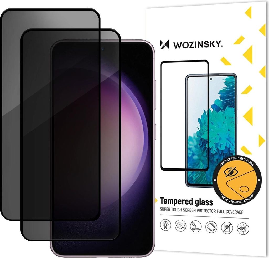 Szkło Hartowane Wozinsky Privacy Glass Przywatyzujące Na Xiaomi Poco X7 Pro, 2-Pak
