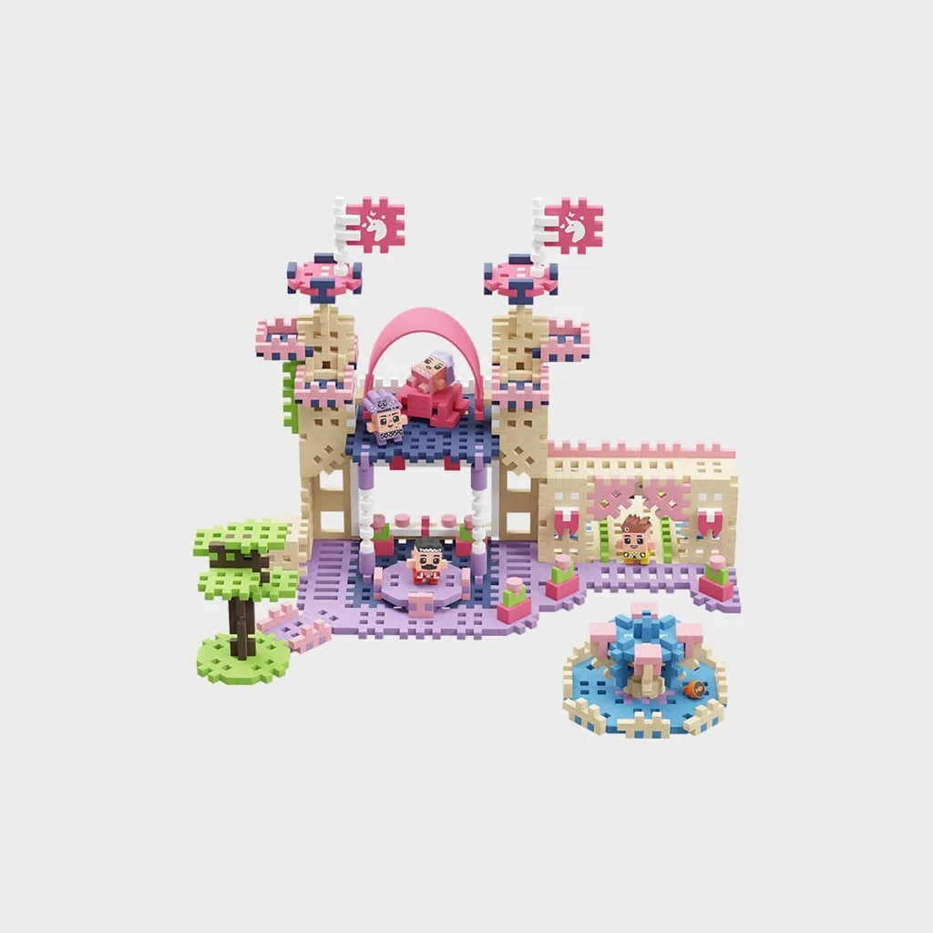 Jeu de construction Mini Waffle Princesse 280 pièces - Blocs souples - 13