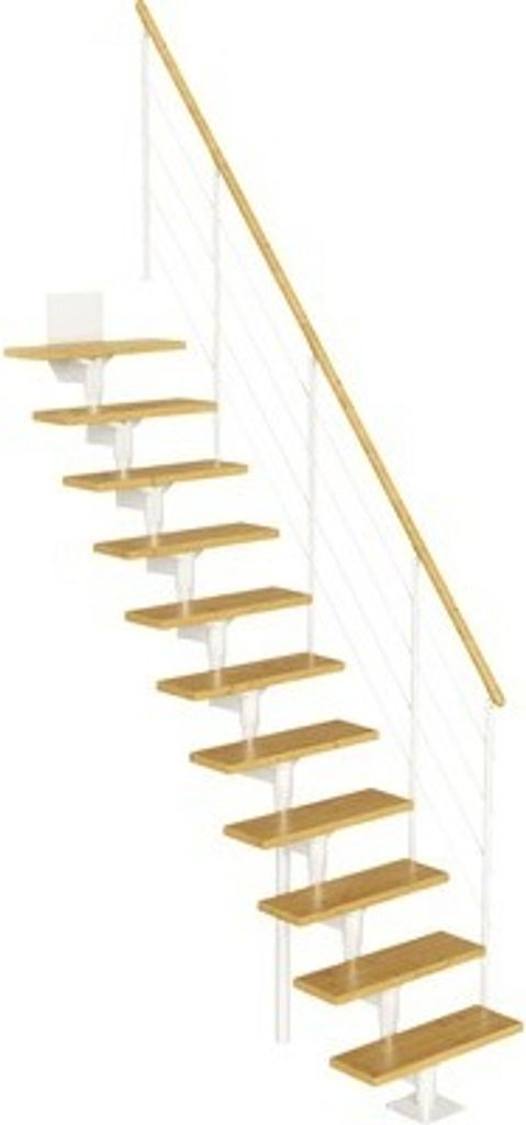 Pertura Mittelholmtreppe Hera Buche Weiß Gerade 75 cm 11 Produktbild 