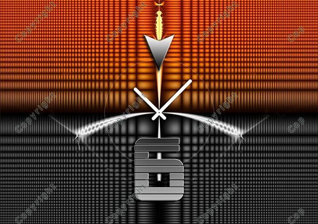 4404 Dixtime Designer Wanduhr, Wanduhren, Moderne Wohnraumuhr 35cm x 50cm