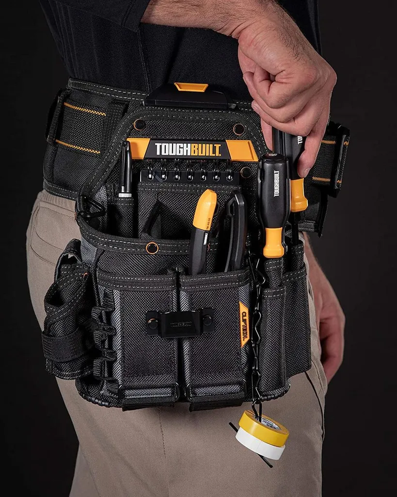 Toughbuilt petit sac d'électricien porte-outils avec clip Hub robuste - 12
