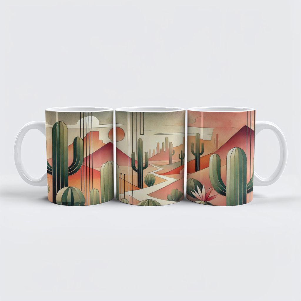 raxxa Premium-Tasse "Art Deco Desert Cacti"