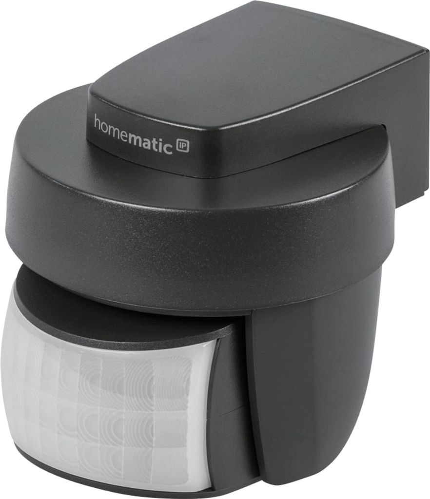 Homematic IP Smart Home Bewegungsmelder mit Dämmerungssensor – außen, anthrazit, Zubehör für Smart Home, Bewegungserkennung, schaltet Leuchte...