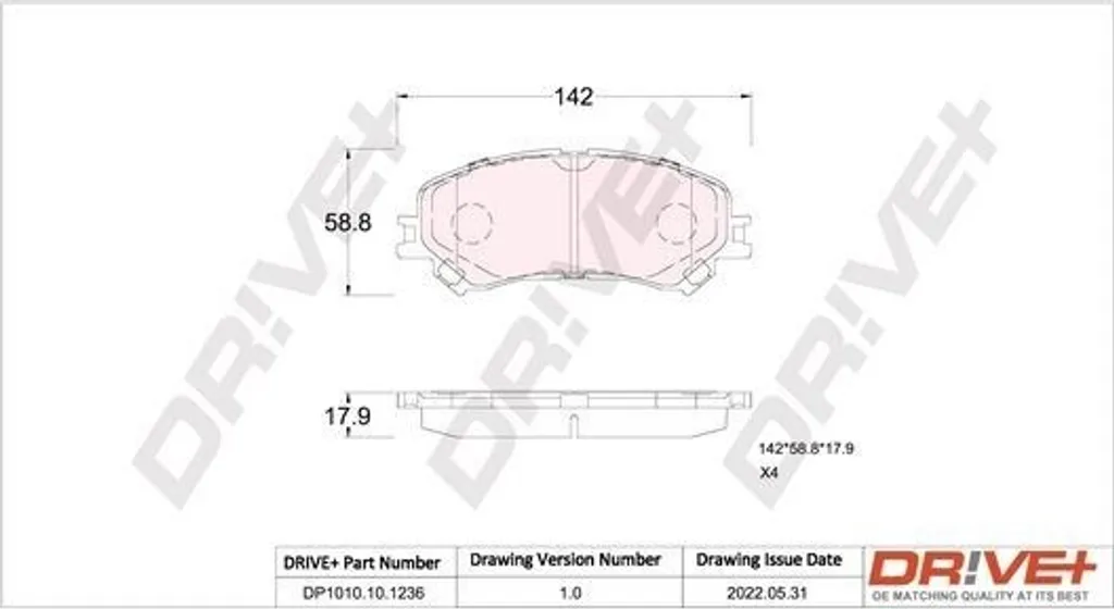 Plaquettes de frein anti-bruit pour Megane IV et Scenic - Dr!ve+ DP1010.1236