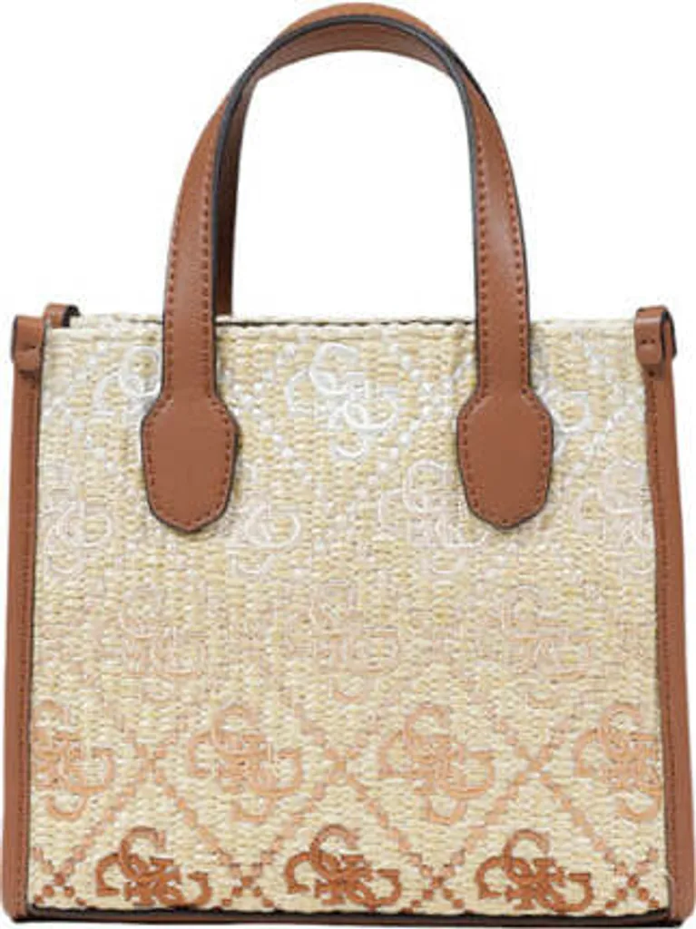 Sac Guess Silvana Mini Tote Beige - Petit Sac à Main Double Compartiment