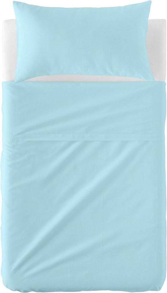 Basic Oberlaken set kinderbett 2 teiliges Blau 120x180 cm (Kinderbett) 100% Baumwolle Hergestellt in Europa