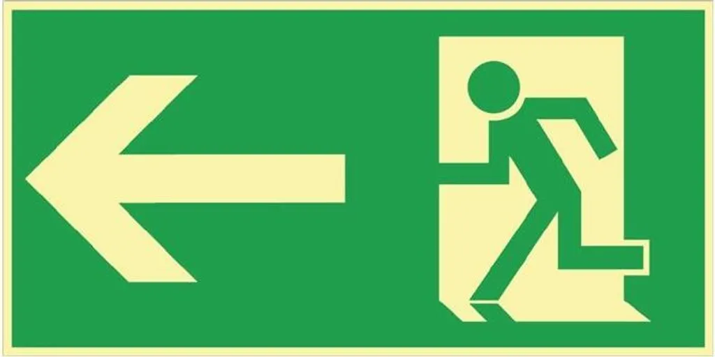 Signalisation issue de secours gauche BGV A8 pour locaux et entrepôts