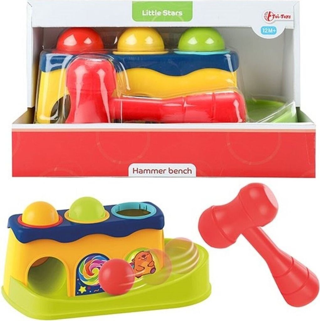 Toi-Toys - LITTLE STARS Hammerbank mit 3 Rasselkugeln Produktbild 