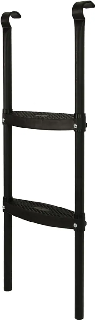 Échelle pour Trampoline 86cm en Acier Galvanisé et Marches Plates Noires