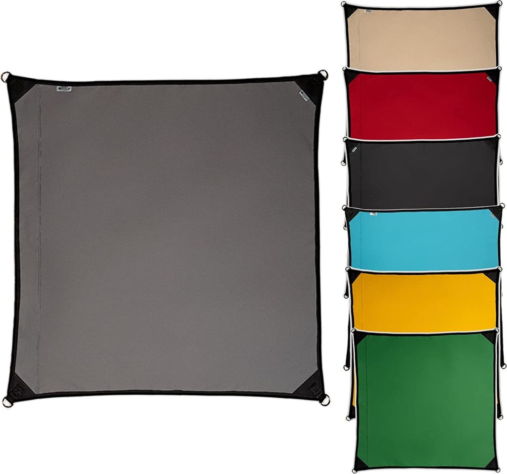 freigarten.de Sonnensegel Wasserdicht Sonnenschutz 100% Schutz Quadrat 3x3 Grau