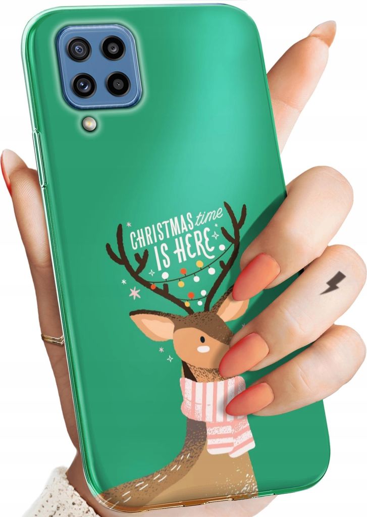 Bunt Hülle für SAMSUNG GALAXY M32 Schutzhülle Handyhülle Handy TPU Silikon Case Slim Cover Case Weihnachten Rudolf
