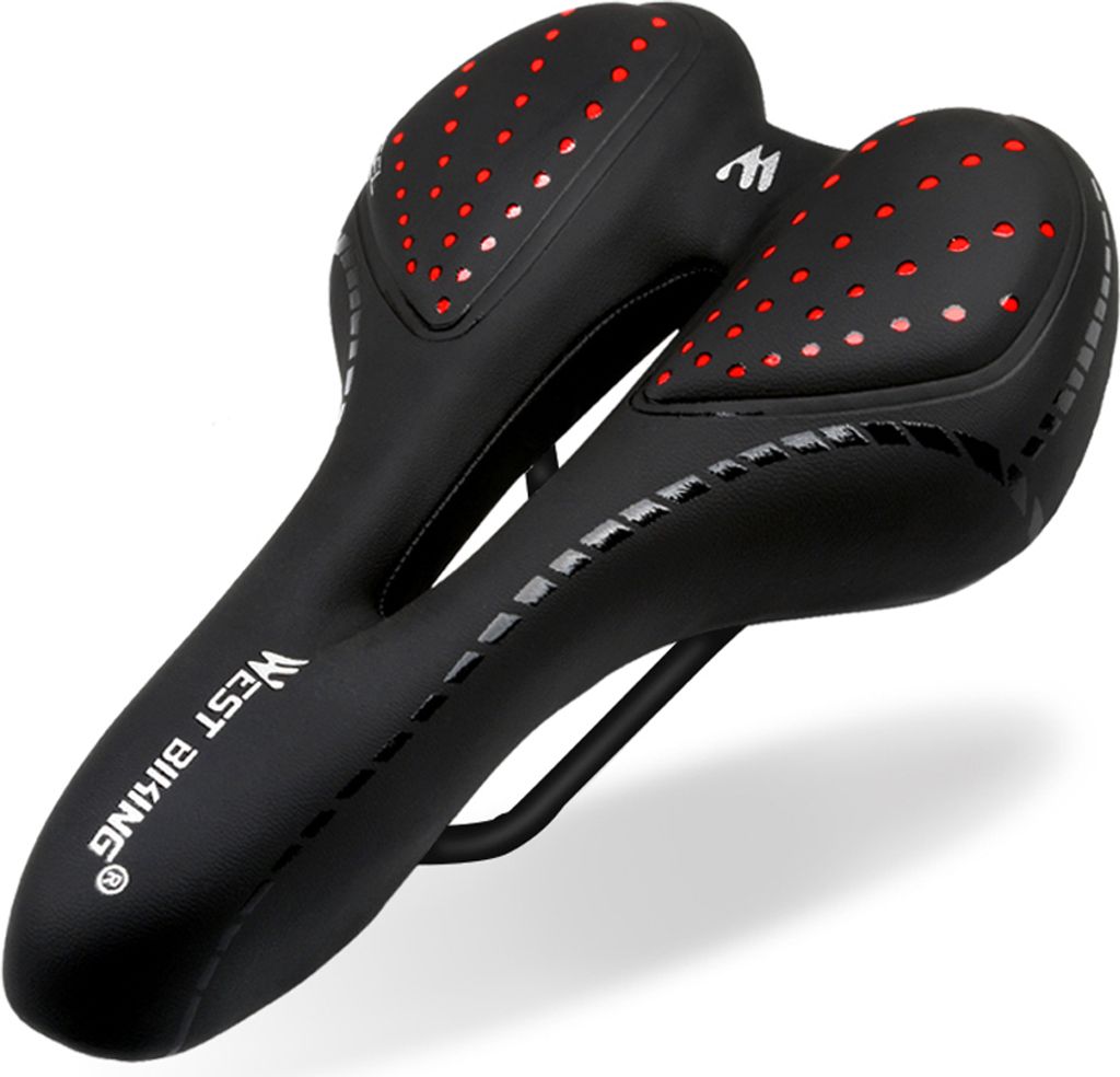 Fahrradsattel Atmungsaktives Kunstleder-Hohlkissen Komfortables MTB-Fahrradsattel GEL + Polyurethan Stossfest