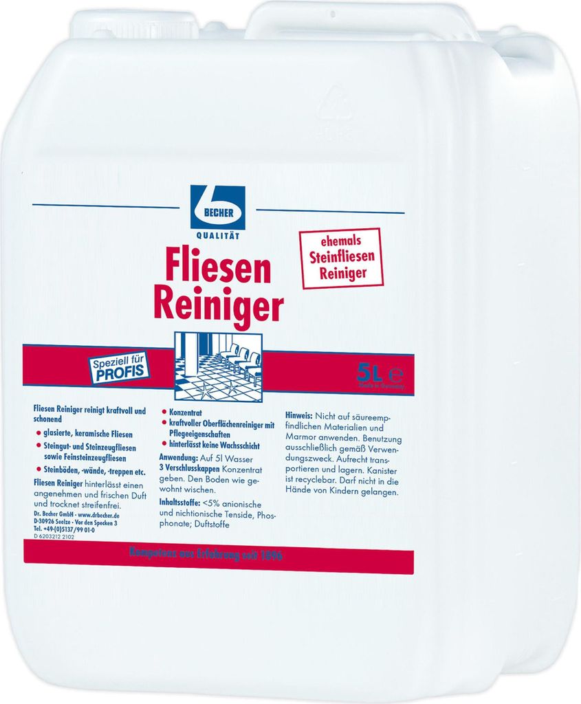 Dr. Becher Steinfliesen Reiniger Konzentrat 5 L (1er Pack)
