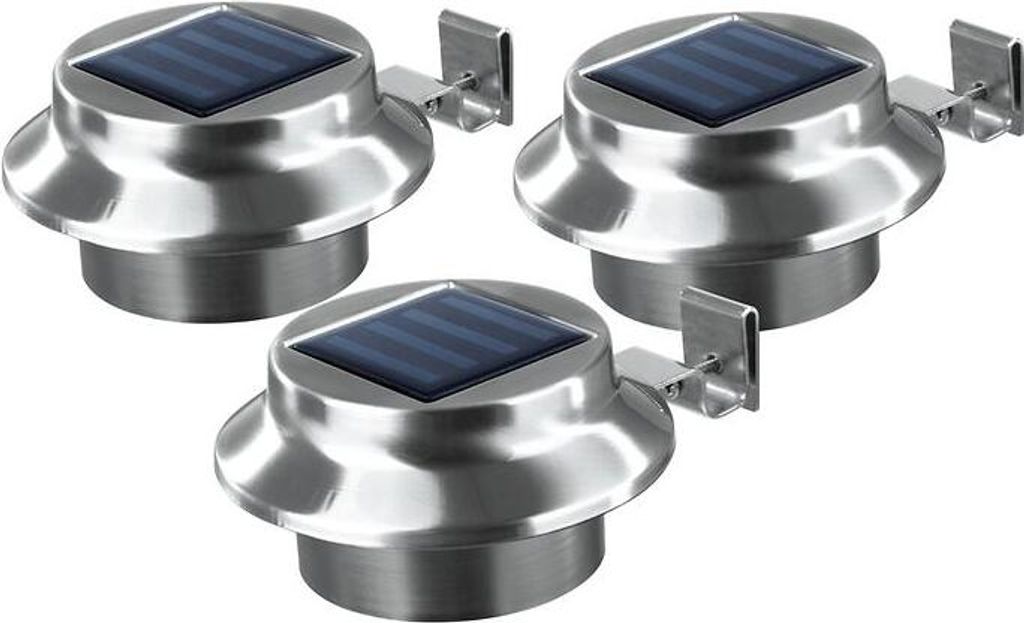 EASYmaxx Solar-Leuchte Dachrinne 3er-Set Tageslichtsensor Produktbild 9