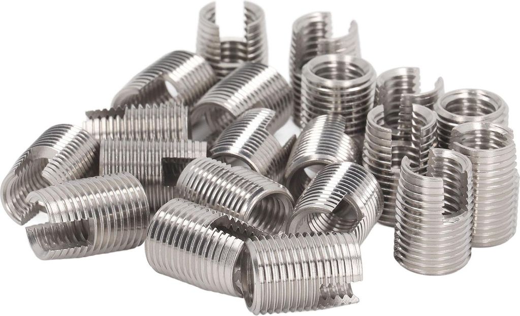 20 Stück selbstschneidende Gewindeeinsätze mit Schlitzen aus Edelstahl, M16 x 1,5, 22 mm, für Automobile