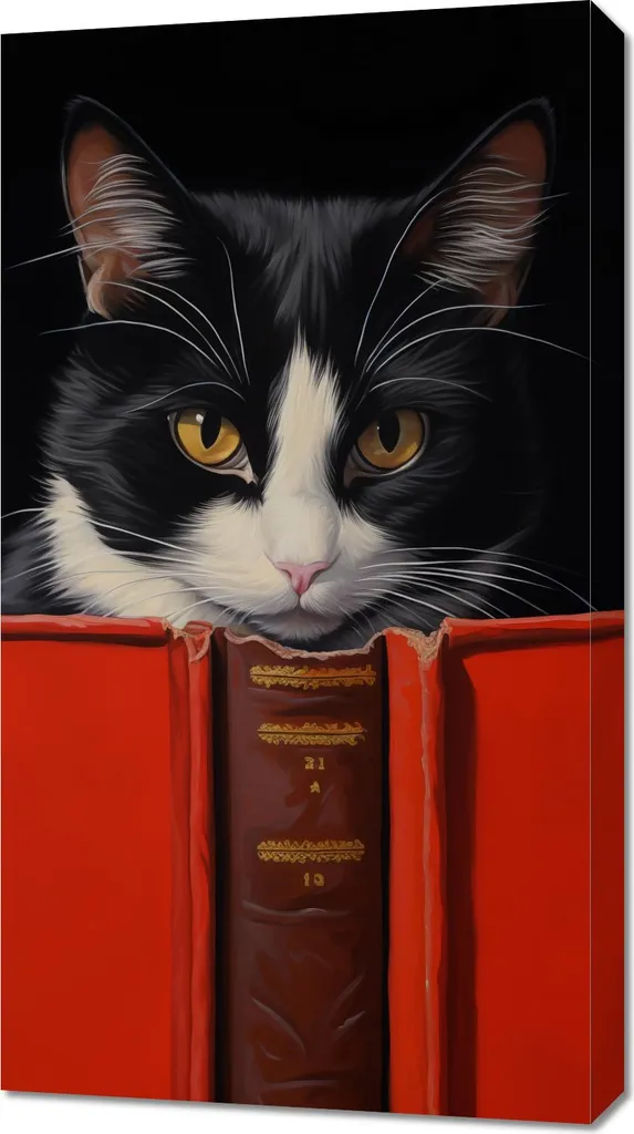 Quadro 50x90 cm Allievo gatto