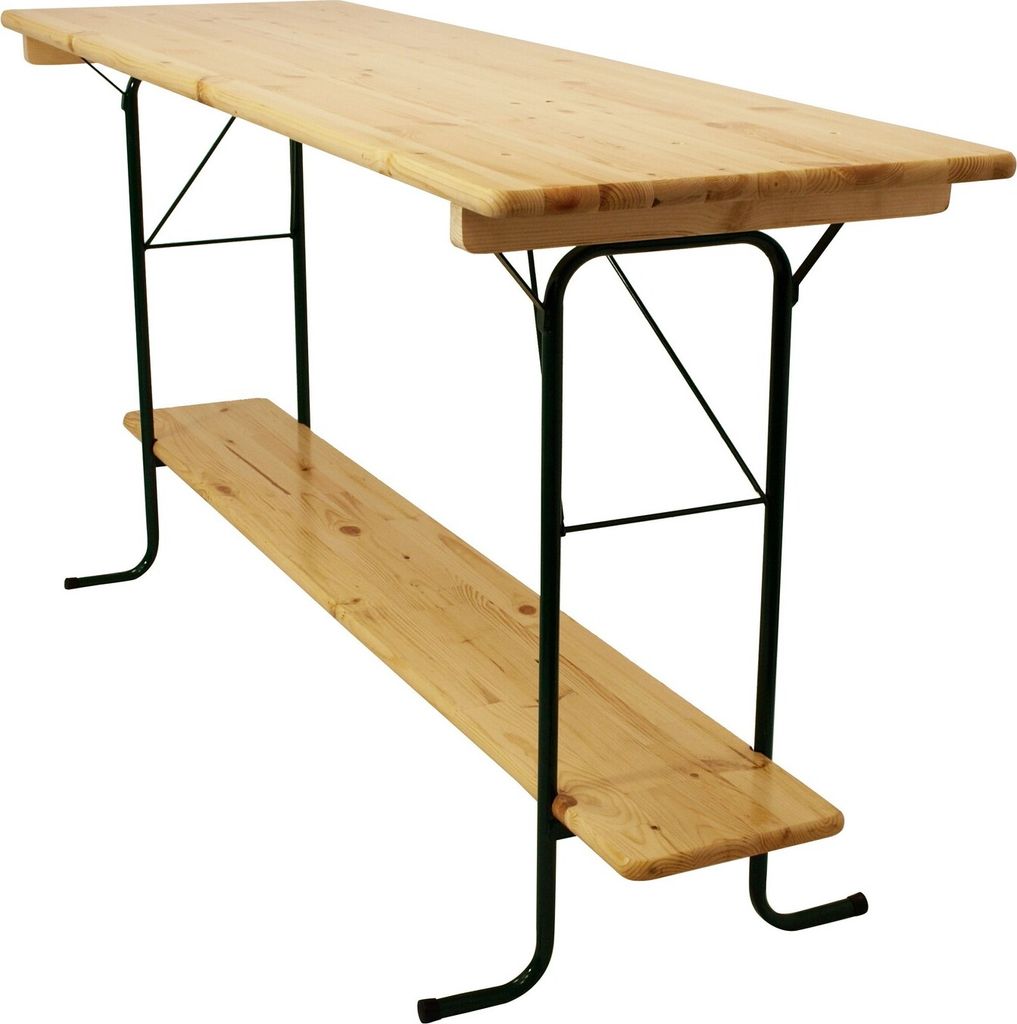 Stehtisch klappbar 220cm rechteckig Höhe 110cm Stahl und Produktbild 