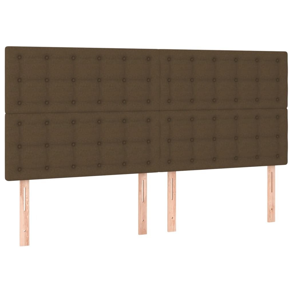 "Rabatt" Bettkopfteil modern - Kopfteil für Bett - Dunkelbraun 160x5x118/128 cm Stoff - Kopfteile CC4027