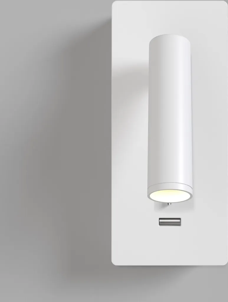 Liseuse Mirax Orientable USB Blanc avec Interrupteur LED 3000K 3W - 4
