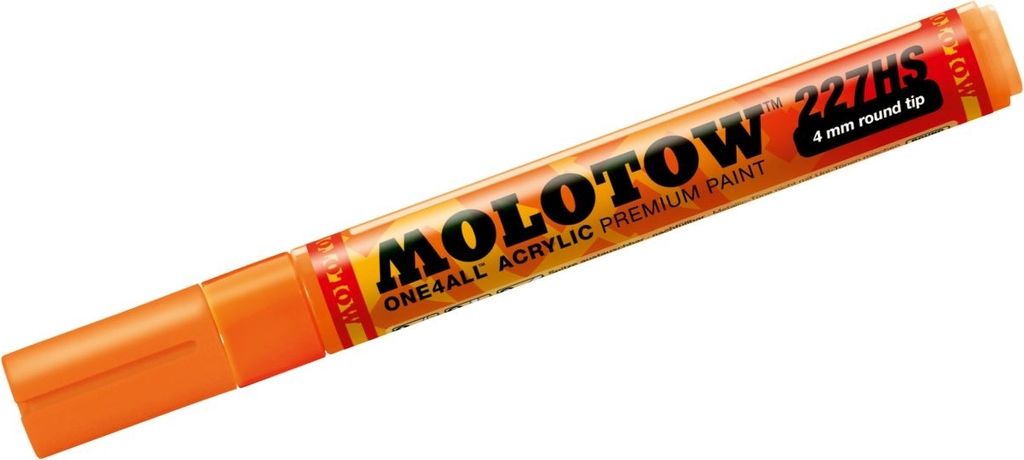 Permanentmarker One4All 227 HS nachfüllbar 4mm neonorange fluorecent Packung mit 6 Stück