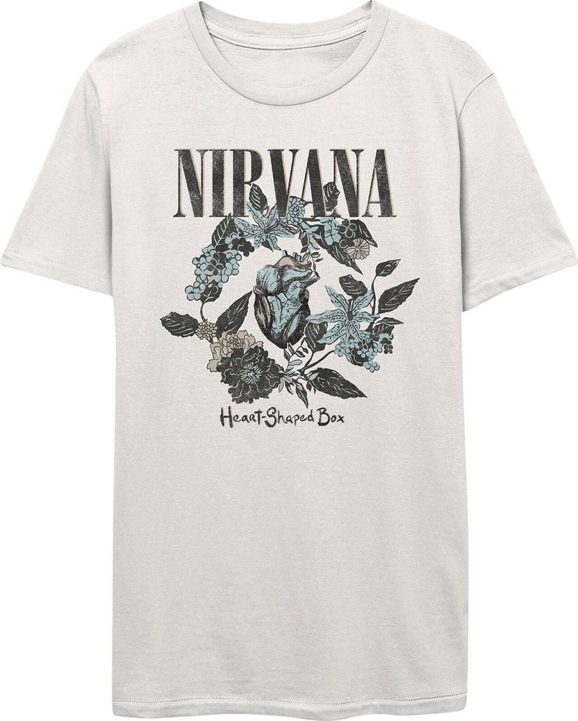 Nirvana - "Heart Shaped Box" T-shirt homme/femme unie RO340 Image du produit 