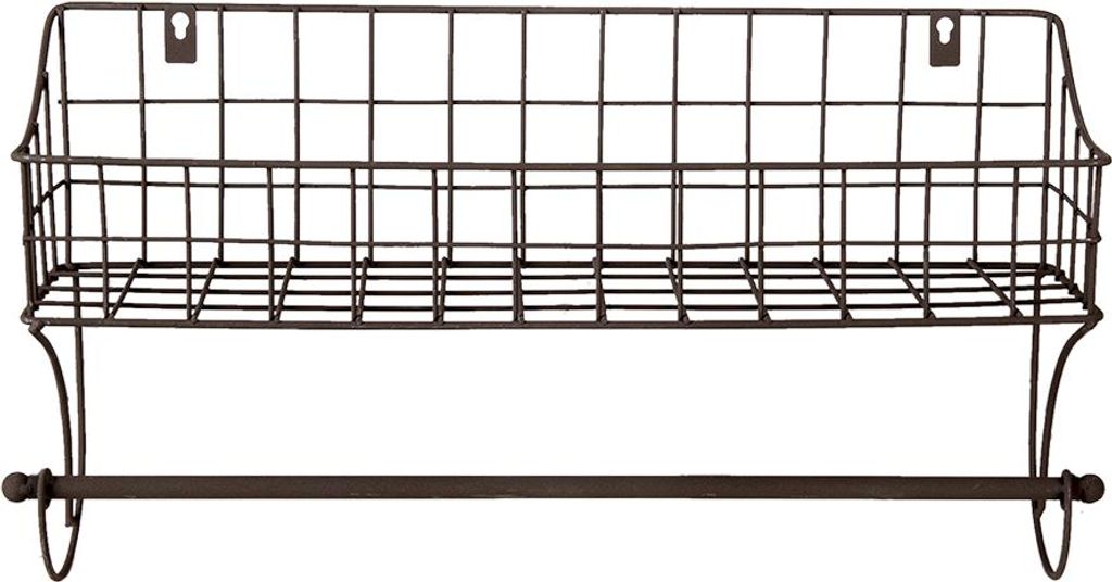 Clayre & Eef Handtuchhalter 44x12x25 cm Braun Eisen