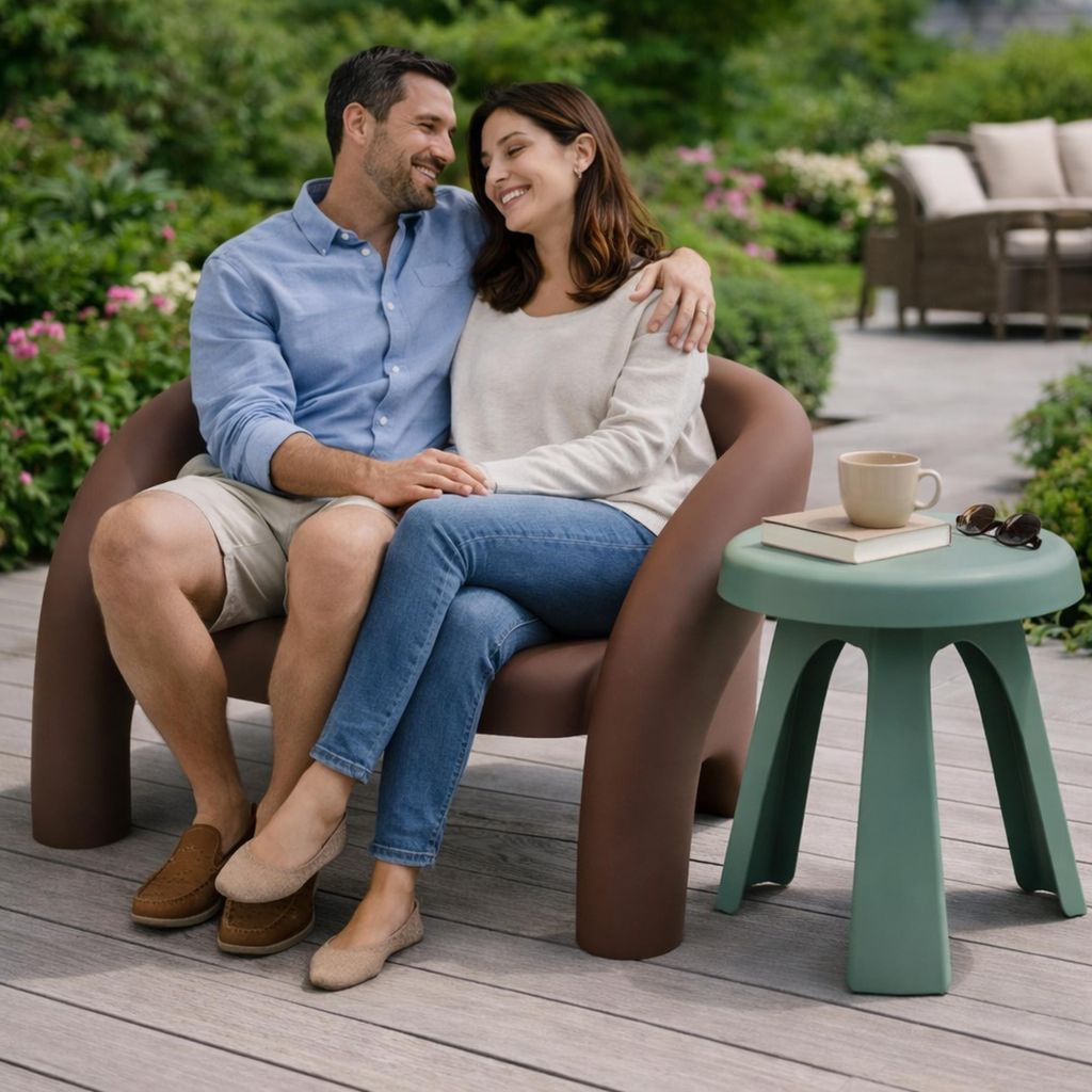 Praktischer Gartenhocker in Grün robust wetterfest und stylisch