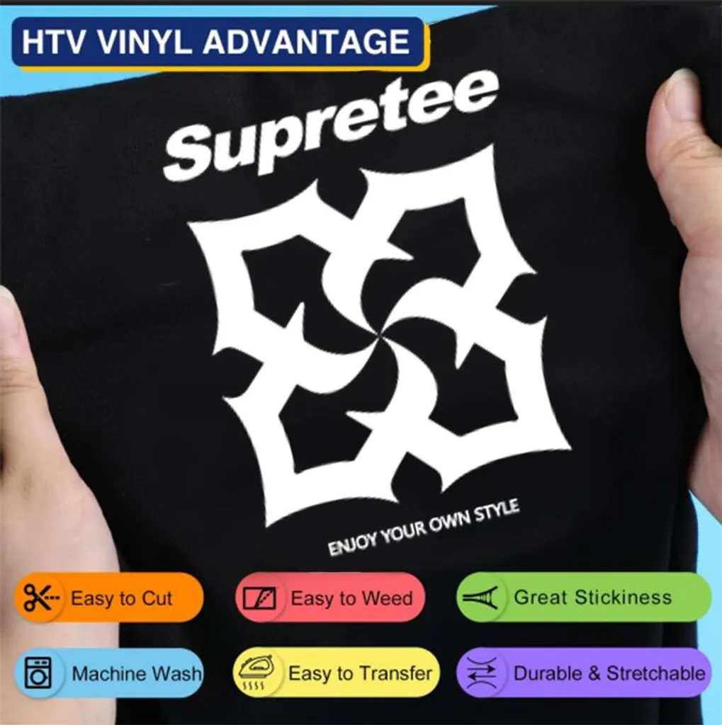 Vinyle HTV Souple 12x12in Haute Adhérence pour Customisation de Textile - 7