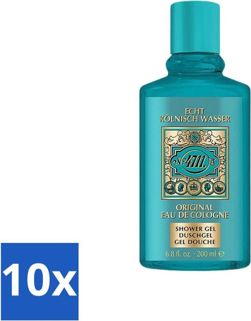 4711 - Echt Kölnisch Wasser - Duschgel - Original Eau De Cologne - 200 ml - Vorteilspack - 10 Stücke
